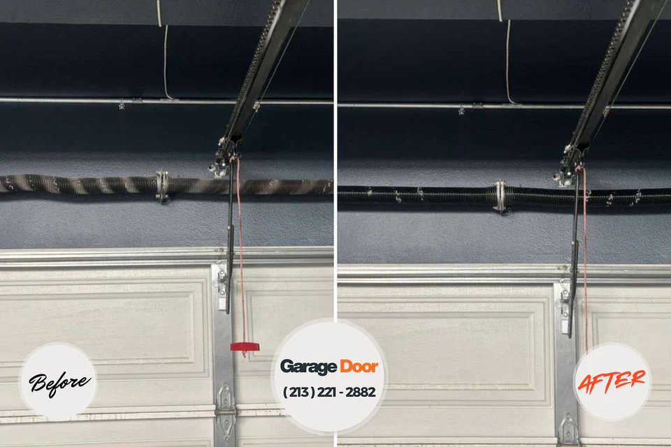 Before and after: garage door repair Show Low, AZ